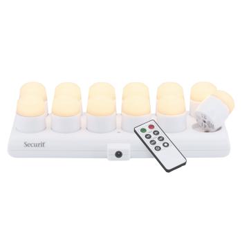 Theelicht Set - Amsterdam - Led - Warm Licht - Wit - Securit