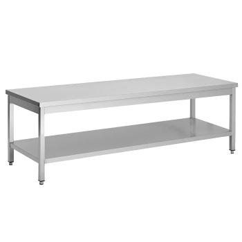 Table de travail - Acier inoxydable - Avec support - Démontable
