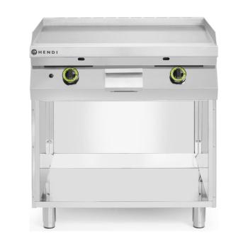 Plaque de cuisson - Gaz - Lisse - Modèle sur pied - L 80 CM - inox - Hendi