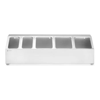 Porte-plateaux GN - 3x 1/6 GN + 2x 1/9 GN - acier inoxydable - Hendi