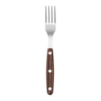 Fourchette à steak - manche en bois - acier inoxydable - Profi Line - Hendi