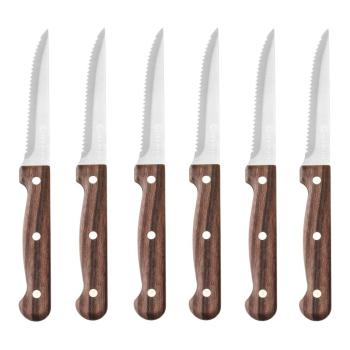 Couteau à steak - Manche en bois - acier inoxydable - Profi Line - Hendi