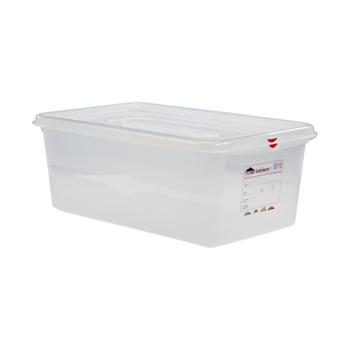 Boîte alimentaire - 1/1 GN - 28 litres - H 20 x 53 x 32,5 CM - Polypropylène - Transparent - - -40°C / +100°C - Denox - 600550