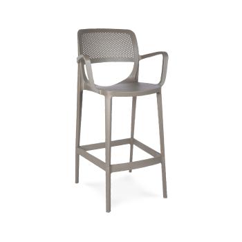 Tabouret de bar Terrace Milan - Accoudoir - Cappuccino - Plastique - G-Line