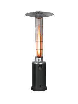 Chauffage de terrasse - Flamme - Propane - Gris martelé - Métal - G-Line