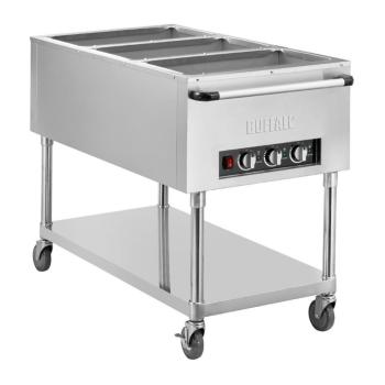 Buffalo - Chariot bain-marie mobile 3x 1/1GN