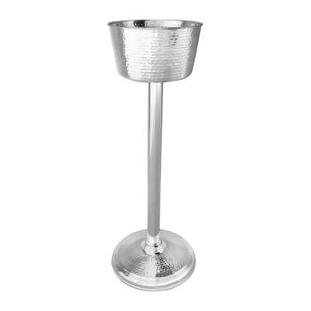 Olympia - Support rafraîchisseur à vin martelé - Acier inoxydable