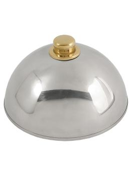 Cloche - Bouton doré - Acier inoxydable - Ø 25 x H 11 cm - G-Line