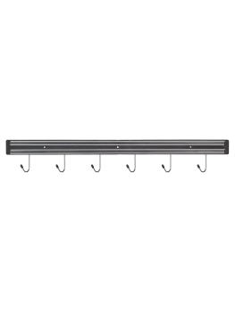 Aimant pour couteaux - 6 crochets - Noir - Polypropylène - L 62,5 cm - G-Line