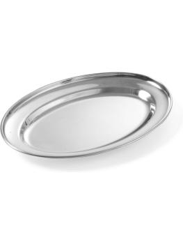 Plat ovale - 35 x 24 cm - Acier inoxydable - Hendi - 404300