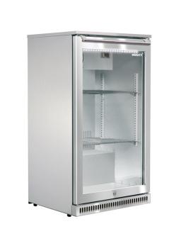 Koelkast - 102 Liter - 1-Deurs - Glazen Deur - Geforceerd - RVS - Husky