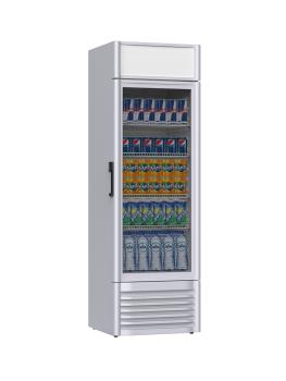 Réfrigérateur - 420 litres - 1 porte - Porte vitrée - Ventilé - Acier inoxydable - G-Line