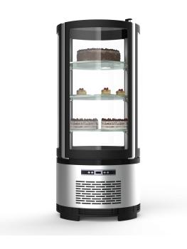 Vitrine réfrigérée pour pâtisseries - 1 porte - 3 étagères - 100 litres - Inox - 230 V - G-Line