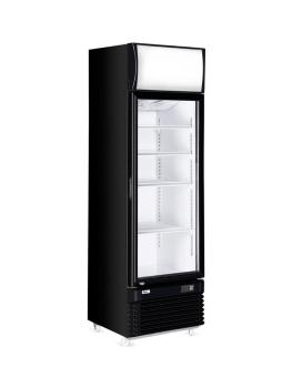 Réfrigérateur - 254 litres - 1 porte - Porte vitrée - Ventilé - Noir - Hendi