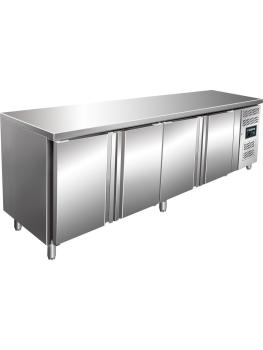 Établi congélateur - 4 portes - H 86 x L 223 cm - 476 Litres - Acier inoxydable - Saro - 323-1079