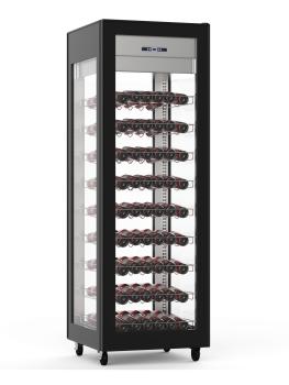 Wijnklimaatkast - Glazen Deur - 400 Liter - Zwart - 1 Zone - G-Line