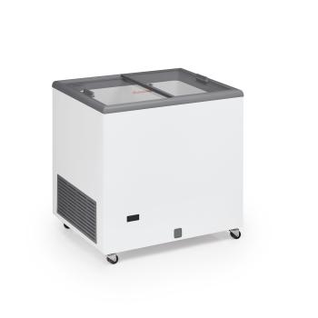 Glacière - Couvercle coulissant en verre - 200 litres - Blanche - 230 V - G-Line