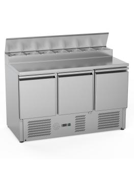 Saladette - 3 portes - 392 litres - Inox - 230 V - H 97 x L 136,5 x P 70 cm - G-Line