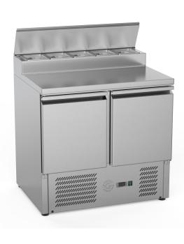 Saladette - 2 portes - 240 litres - Inox - 230 V - H 97 x L 90 x P 70 cm - G-Line
