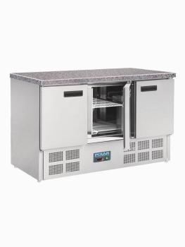 Etabli à pizza - 9 x 1/1 GN - 368 Litres - 3 portes - H 88 x 137 x 70 CM - 230 V - Polar - CL109