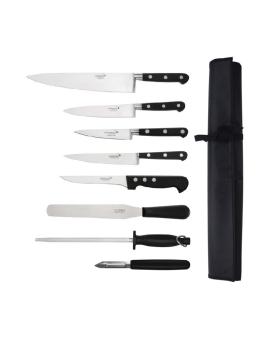 Coffret de couteaux - 8 pièces - Noir - Inox - Deglon Sabatier - S004