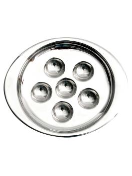 Assiette escargot - 6 trous - Argent - L 20 x P 17 cm - G-Line