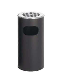Poubelle - Avec cendrier - 30 litres - Noir - G-Line