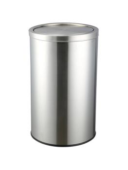 Corbeille - Couvercle pivotant - 50 litres - acier inoxydable - G-Line