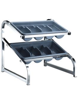Range-couverts Standard - 1/1 GN - 2 étagères - acier inoxydable - G-Line