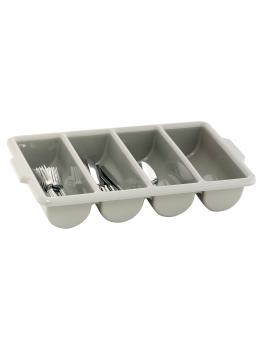 Range-couverts - 4 compartiments - Gris - Plastique - G-Line