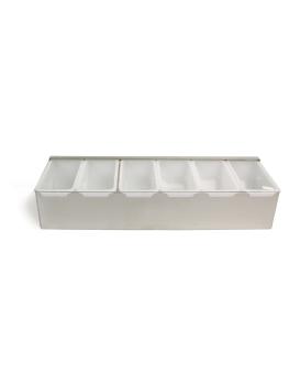 Ingredientenhouder - 6 Vakken - Wit - RVS - G-Line