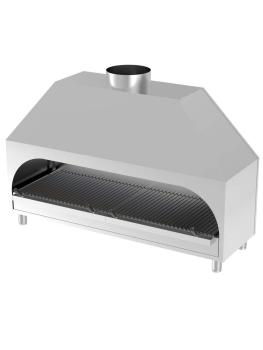 Gril à charbon - Modèle de table - acier inoxydable - H 120 x L 200 x P 53 CM - G-Line