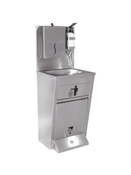 Lavabo - Poubelle à pédale - Distributeur de papier - Acier inoxydable - G-Line