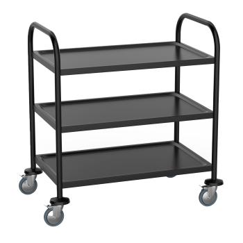 Serveerwagen - 3 Niveaus - Zwart - RVS - G-Line