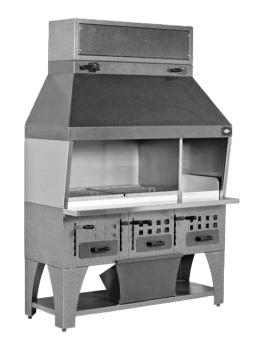 Houtskoolgrill - Verstelbaar - RVS - H 235 x B 160 x D 75 CM - G-Line
