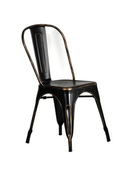Chaise rétro empilable - Style vintage - Noire - G-Line