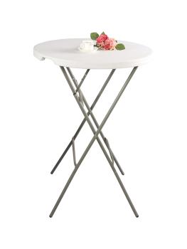 Table d'appoint ronde et pliable blanche - Ø 80 x H 110 cm - G-Line