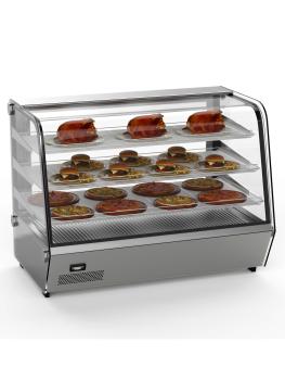 Warmhoudvitrine - Gebogen Ruit - Led Verlichting - RVS - 230V - B 85.6 CM - G-Line