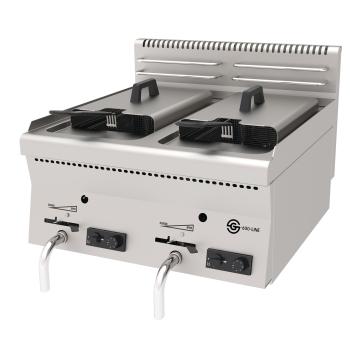 Friteuse - Gaz - Table top - 2 x 8 L - Acier inoxydable - Ligne G600 - G-Line