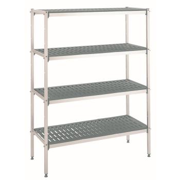 Étagère - H 175 x L 100 x P 40 cm - Plastique / Aluminium - 4 niveaux - G-Line