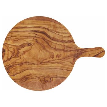 Plat de service avec poignée - Mélamine - Ø 40 cm - Aspect bois - G-Line