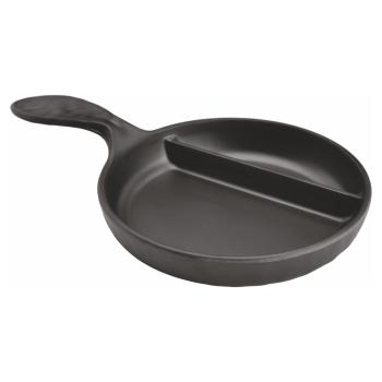 Plat de service - 2 compartiments - Mélamine - Ø 16,5 cm - Noir - G-Line