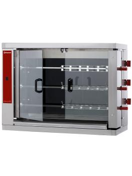 Grill poulet - Vitocéramique - 18 poulets - 400V - Diamant - RVE/3C-CM