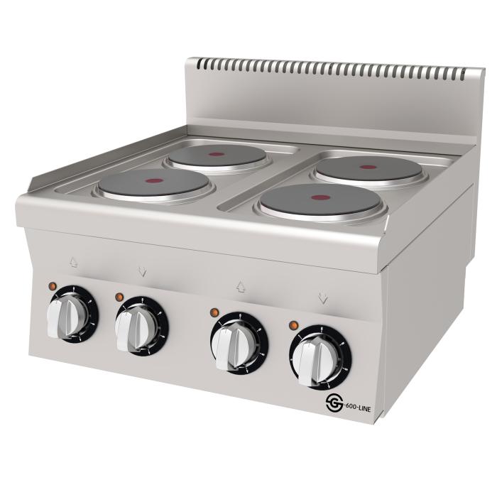 Table de cuisson - 4 Zones - Electrique - inox - 400V - L 60 CM - G600 Line - G-Line GL-155836 €599.00 Ligne G-Line G600