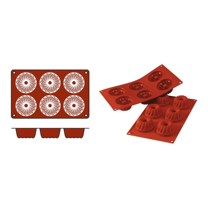 Tapis de cuisson Gugelhupf - 0,245 KG - Silicone - Rouge - 0,08 Litre - -60°C / +230°C - Silikomart - 070060 070060 €8.95 Tapis de cuisson