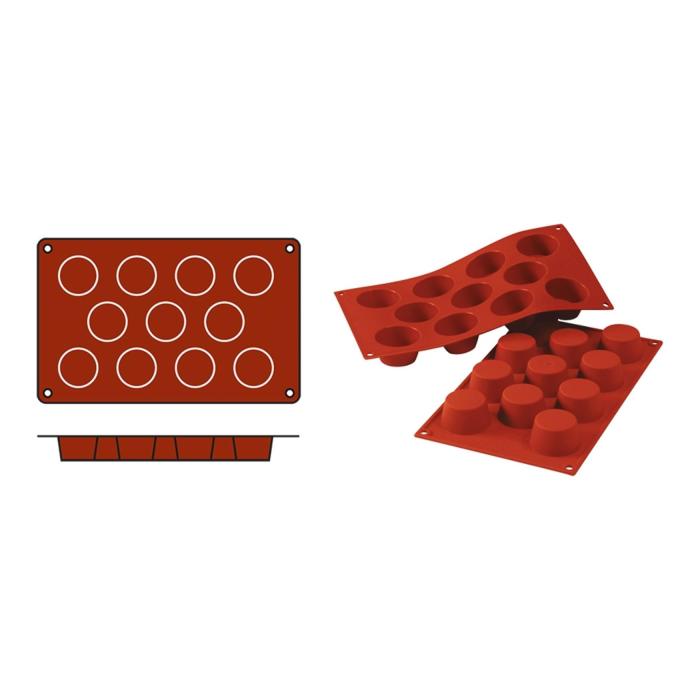 Tapis de cuisson Muffins-Small - 0,23 KG - Silicone - Rouge - 0,05 Litre - -60°C / +230°C - Silikomart - 070064 070064 €8.95 Tapis de cuisson