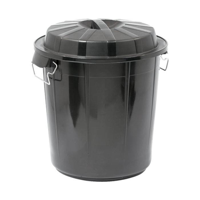 Poubelle - H 50.5 CM - 2.067 KG - Ø45.5 CM - Noir - 50 Litres - Denox - 600050 E600050 €15.45 Poubelles