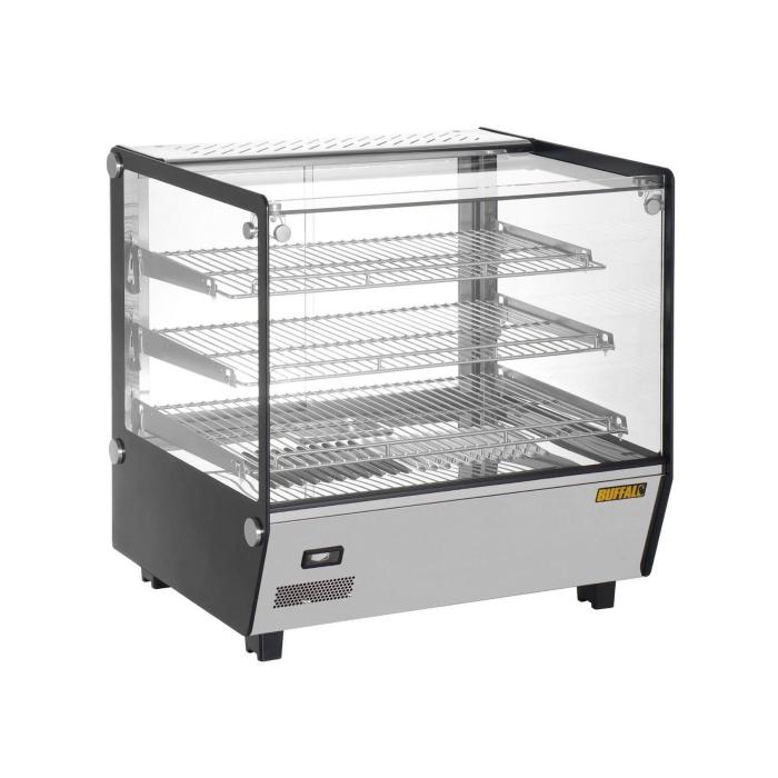 Présentoir chauffant - Noir - acier inoxydable - 220-240V - Buffalo HW923 €776.00 Vitrine chaude