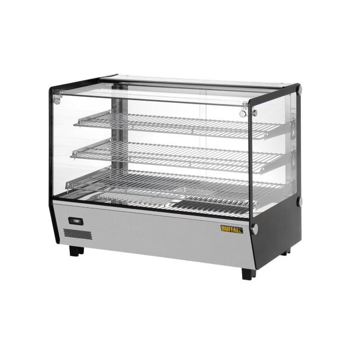 Présentoir chauffant - Noir - acier inoxydable - 220-240V - Buffalo HW924 €966.96 Vitrine chaude