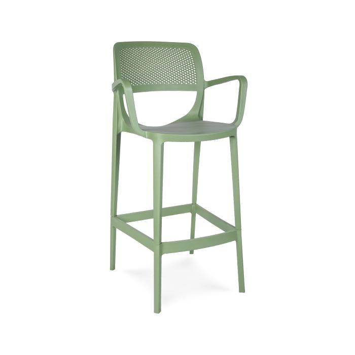 Tabouret de bar de terrasse Milan - Accoudoirs - Vert - Plastique - G-Line 84723 €69.95 Tabourets de terrasse